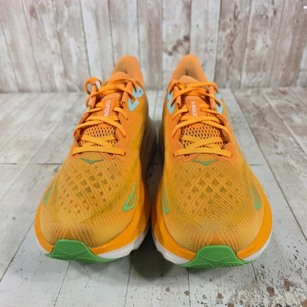 Hoka Clifton 9 Mens 11.5 Solar Flare Sunbaked Orange Running Shoes 1127895-SRSH